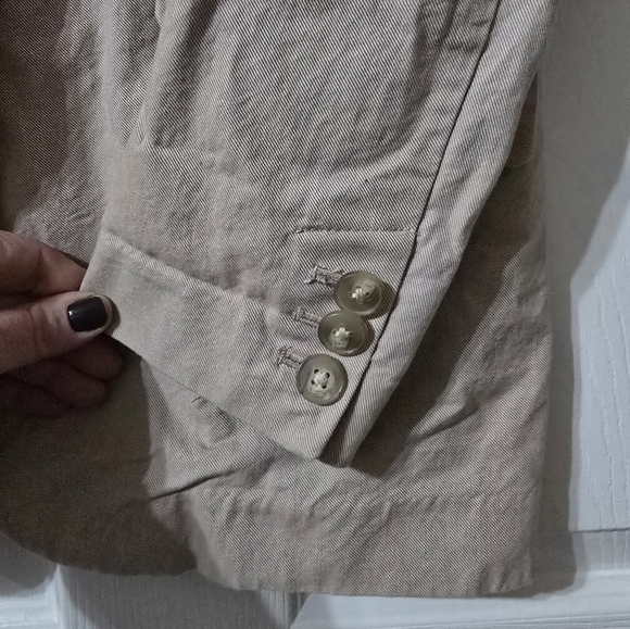Gap Lightweight Khaki Blazer/Jacket, 100% Cotton, Unlined, Preppy, Sz 12, EUC! - Picture 12 of 13